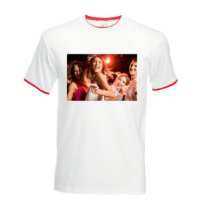 Camiseta personalizada cuello de color personalizado con grabado o impresión profesional