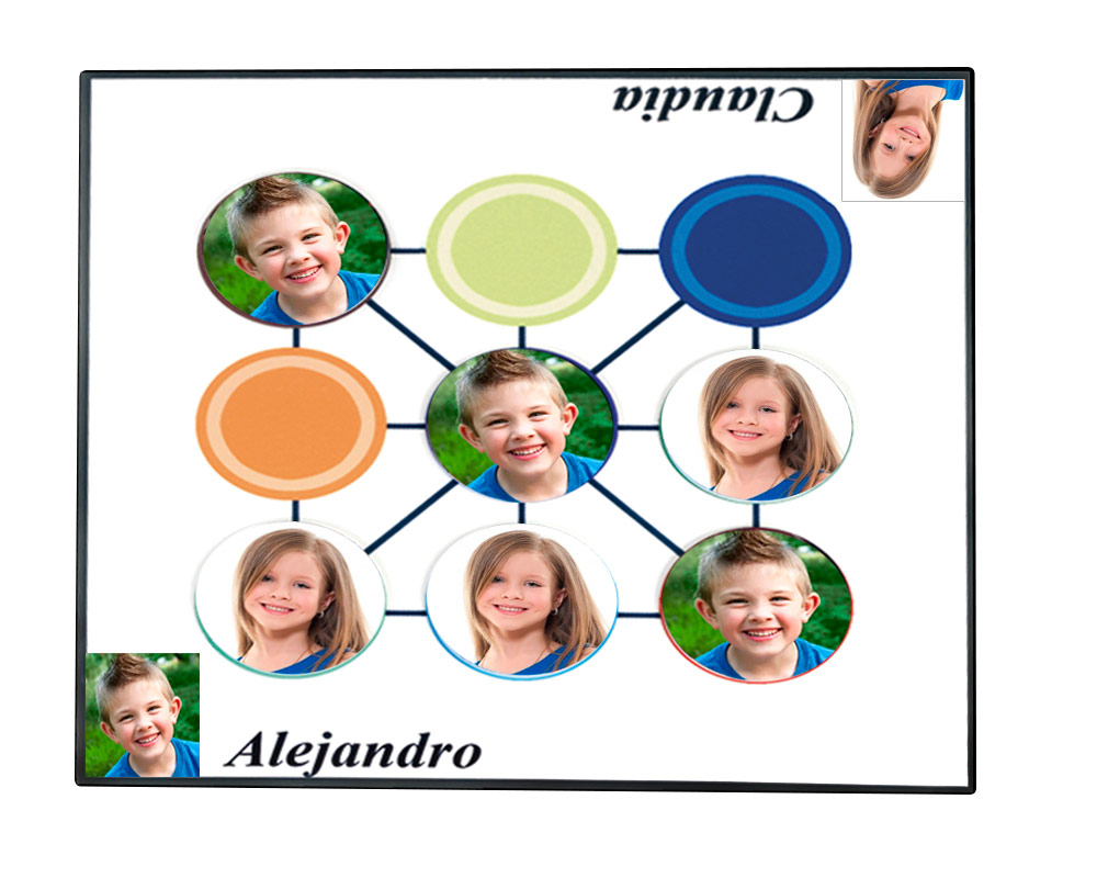 Tres en Raya personalizado personalizado con grabado o impresión profesional