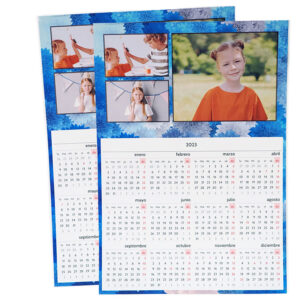 Calendarios poster con tu foto a una cara personalizado con grabado o impresión profesional