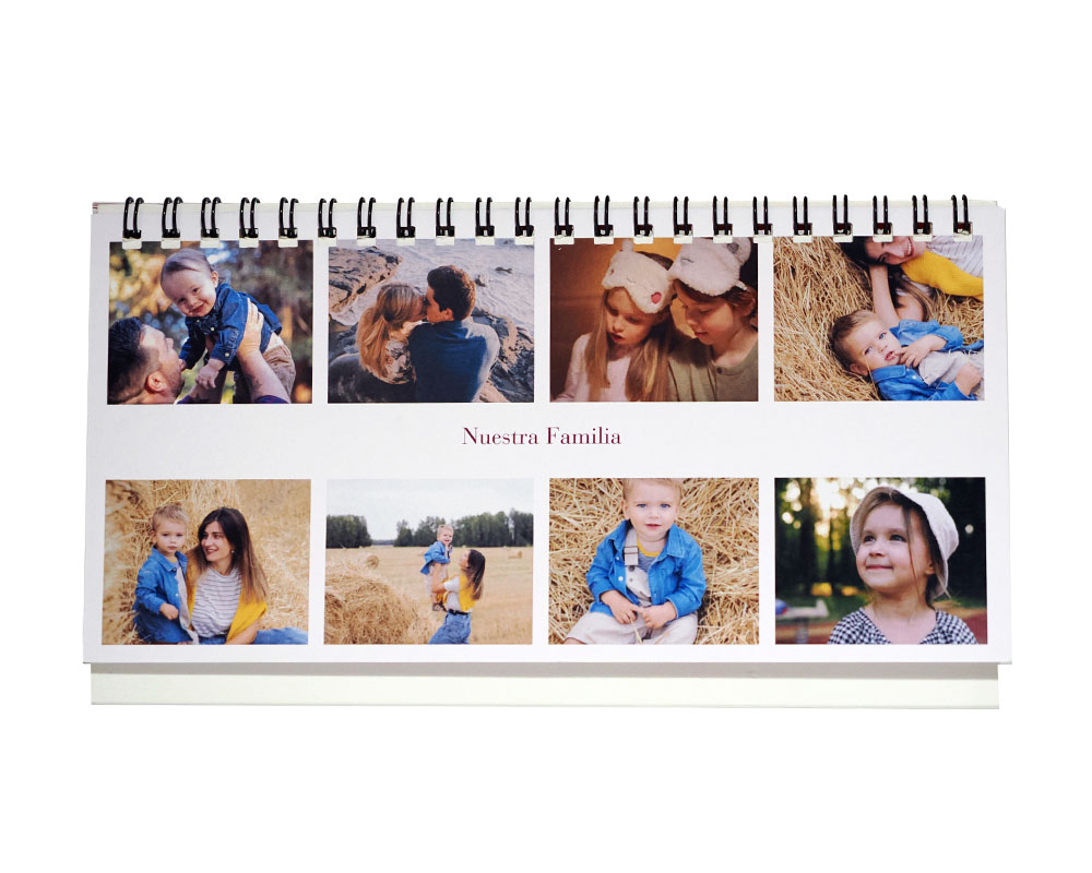 Calendario personalizado sobremesa con grabado o impresión profesional