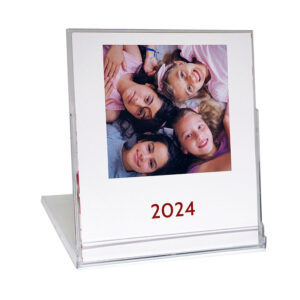 Calendario personalizado sobremesa en caja de CD con grabado o impresión profesional