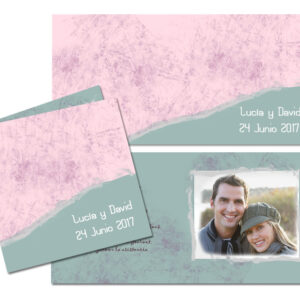 Invitación de boda personalizada con grabado o impresión profesional