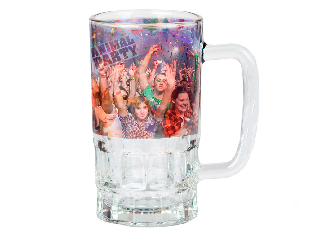 Jarra Cerveza de Cristal personalizada con grabado o impresión profesional