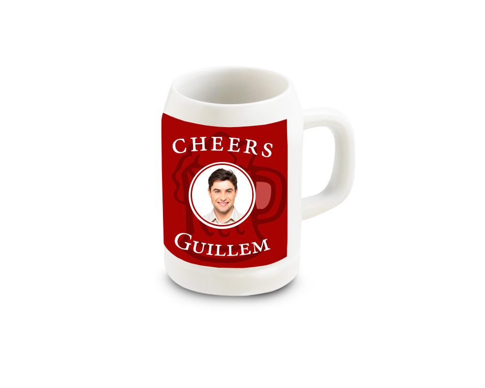 Jarra Cerveza de Cerámica personalizada con grabado o impresión profesional