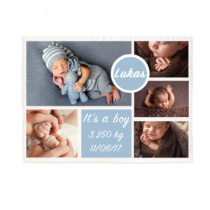 Manta polar bebé personalizada con grabado o impresión profesional