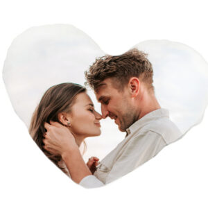 Cojín personalizado corazón Luxury con grabado o impresión profesional
