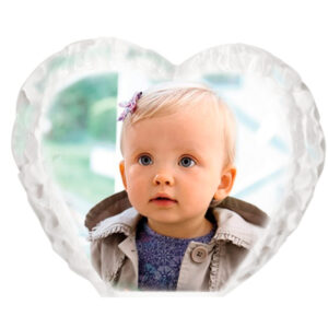 Cristal corazón personalizado con grabado o impresión profesional