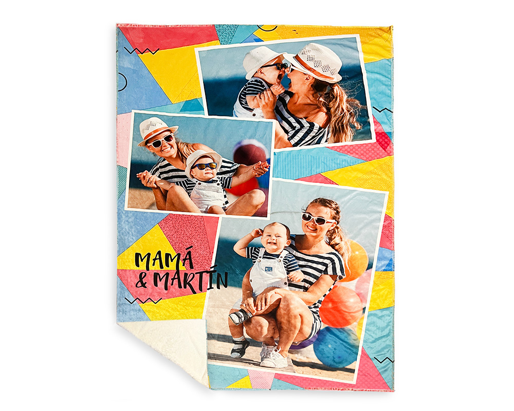 Manta sherpa borreguillo personalizada con grabado o impresión profesional