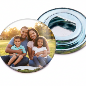 Chapa personalizada Abrebotellas personalizado con grabado o impresión profesional