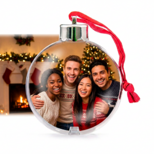Bola para árbol de Navidad personalizado con grabado o impresión profesional