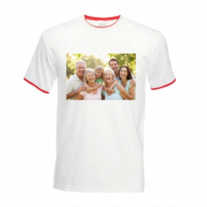 Camiseta personalizada cuello de color personalizado con grabado o impresión profesional