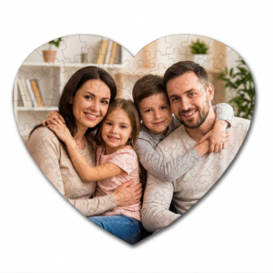 Puzzle personalizado con foto en forma de corazón (111 piezas)