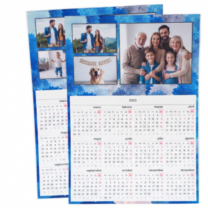 Calendarios poster con tu foto a una cara personalizado con grabado o impresión profesional