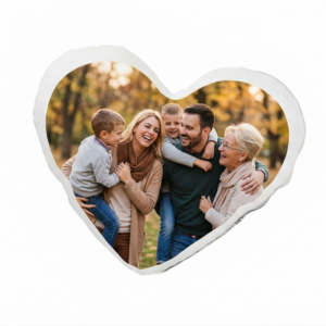 Cojín personalizado corazón con grabado o impresión profesional