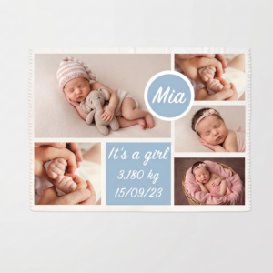 Manta polar bebé personalizada con grabado o impresión profesional